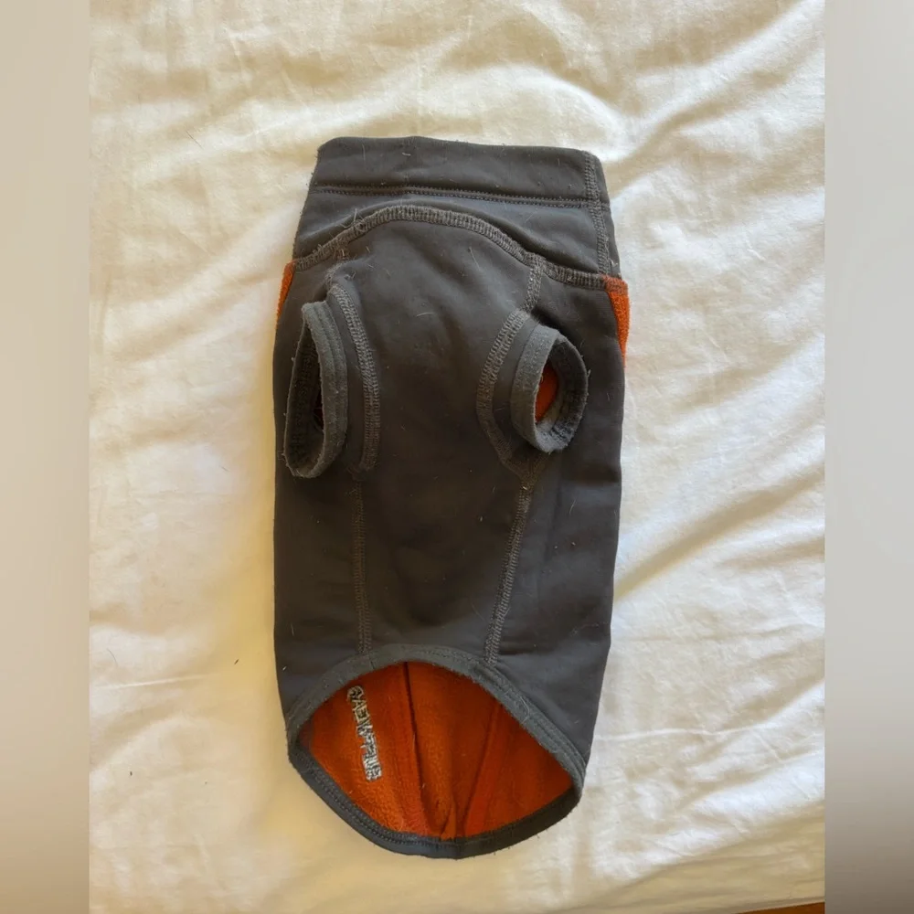 RuffWear Orange and Black Fleece Dog Pullover - Picture 2 of 7